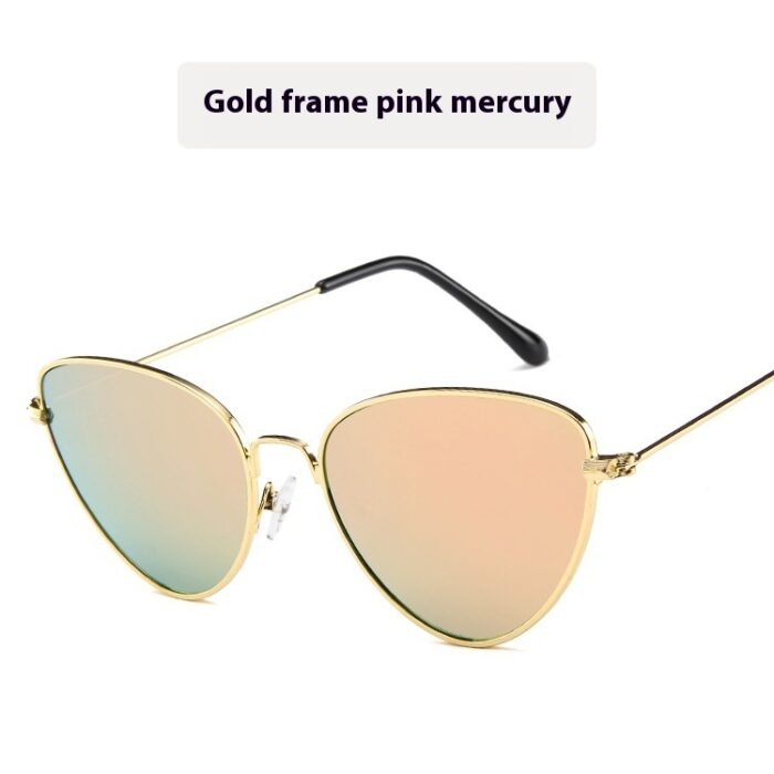 Cat's Eye Plain Glasses Retro Metal Optical Frame - Image 3