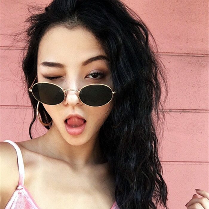 Sun Protection Trend Retro Oval Sun Glasses - Image 6