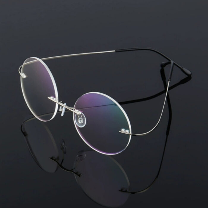 Retro Round Titanium Alloy Super Elastic Frameless  Glasses - Image 1