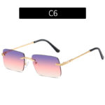 Frameless Personality Square Sea Sunglasses Comfortable Sun Glasses - Image 10