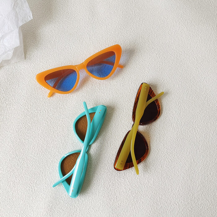 Retro Personalized Cat Eye Sunglasses Round Face High-grade Red Style Plain Face Personalized Glasses - Image 2