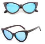 Bamboo Wood Glasses Fashion Ladies Cat Eye Polarized Sunglasses - Image 5