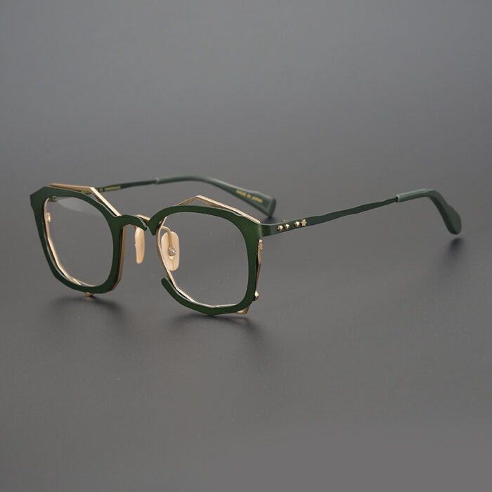 Handmade Irregular Shape Glasses Frame With Myopic Glasses Option - Image 3