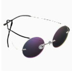 Retro Round Titanium Alloy Super Elastic Frameless  Glasses - Image 5
