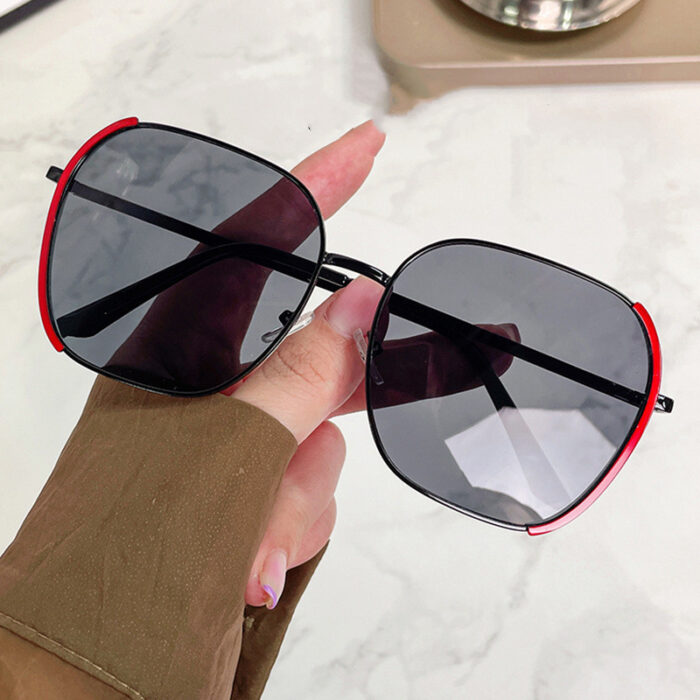 Men's And Women's Fashion UV Protection Large Face Skinny Sun Glasses - Image 5