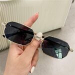 Personality Polygon Metal Sun Glasses - Image 8