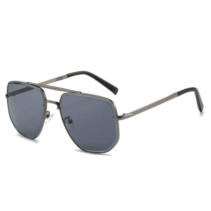 Fashion Square Metal Double Beam Sun Glasses - Image 3