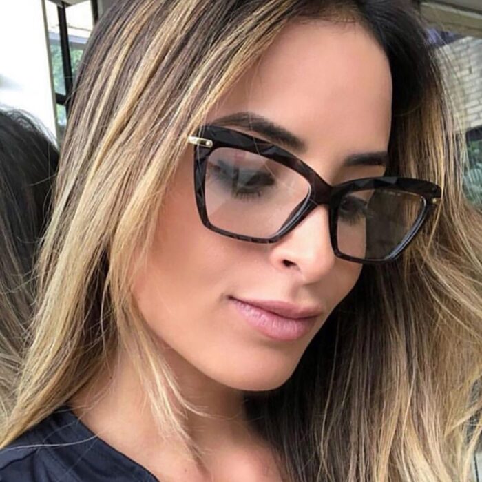 Anti-blue cat eye multi-faceted glasses - Image 1