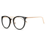 Gold wire round glasses frame female retro flat glasses eye frame frame - Image 7