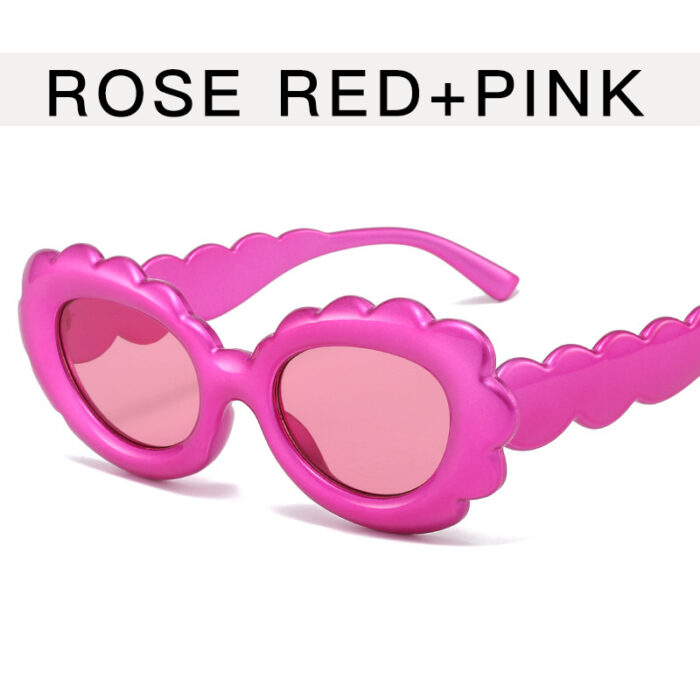 Personalized Clouds Oval Sunflower Flowers Sun Protection Glasses - Image 2