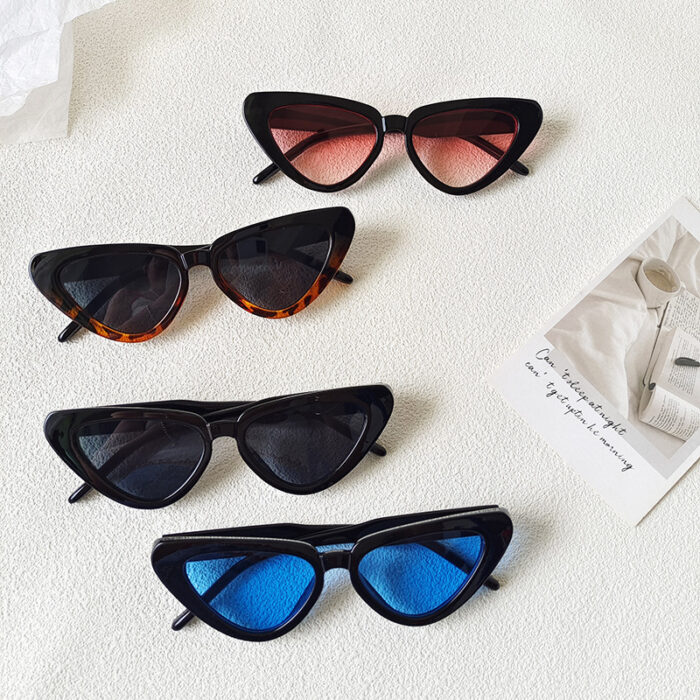 Retro Personalized Cat Eye Sunglasses Round Face High-grade Red Style Plain Face Personalized Glasses - Image 7