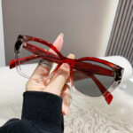 Cat Eye Glasses Frame Female Trendy Contrast Color