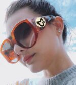 New Arrival Oversize Women Round Sun Glasses Fashion Ladies Olive Frames Glasses - Image 9