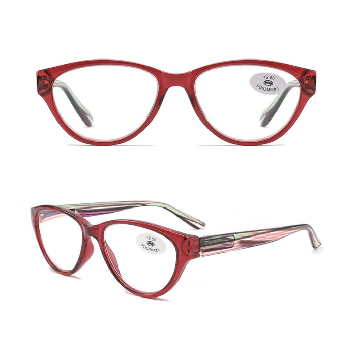 Cat Eye Glasses Big Frame Mom And Dad Reading - Image 5