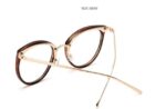 Gold wire round glasses frame female retro flat glasses eye frame frame - Image 8