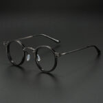 Vintage Round Frame Glasses Frame Anti-Blue Ray Plain Glasses - Image 2