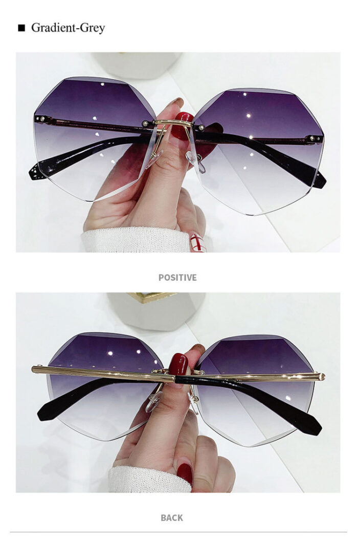 Glasses Cut-edge Polygonal Ladies Sunglasses - Image 6