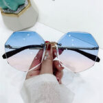 Glasses Cut-edge Polygonal Ladies Sunglasses - Image 5