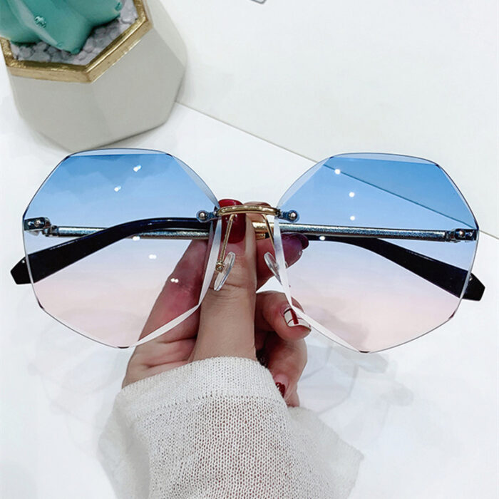 Glasses Cut-edge Polygonal Ladies Sunglasses - Image 5