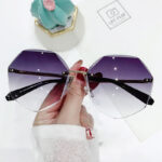 Glasses Cut-edge Polygonal Ladies Sunglasses - Image 7