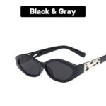 SO&EI Retro Small Frame Polygon Cat Eyes Women Sunglasses Brand Designer Fashion Cheetah Decoration Ladies Sun Glasses UV400 - Image 4