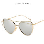 Cat Eye Sunglasses Cupronickel Frame Material Color Film Glasses Personalized Sunglasses Ladies Sunglasses - Image 5
