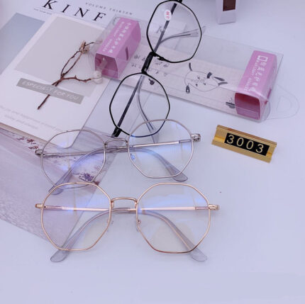 Octagonal anti-blue glasses