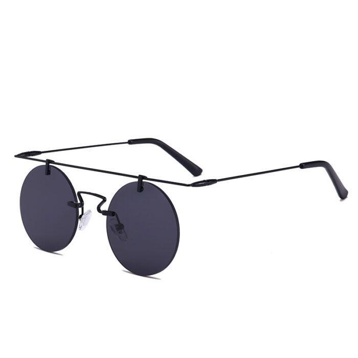 Women's Sun Round Fashion Trend Leisure Travel Punk Sun Glasses - Image 4
