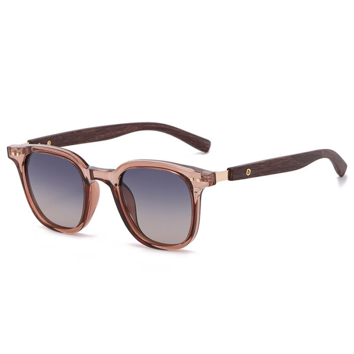 Personality Trendy TR90 Polarized Sun Glasses Female Retro Easy Matching Wood Grain - Image 4