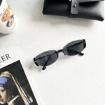 Retro Metal Oval Cats' Eye Sunglasses Female UV Sun Glasses - Image 9