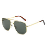 Fashion Square Metal Double Beam Sun Glasses - Image 8