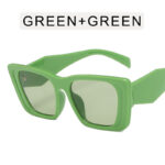 Cat's Eye Large Rim Sunglasses Retro Square Frame Sun Glasses - Image 7