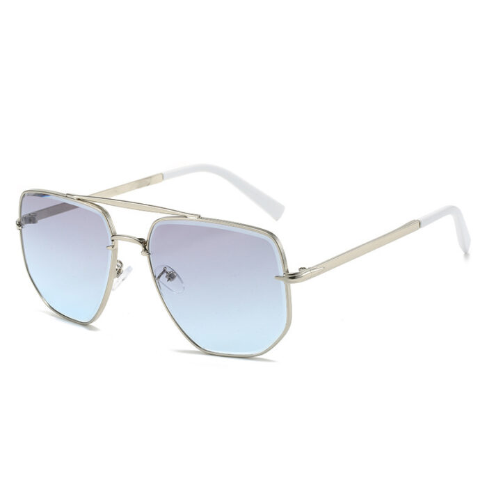 Fashion Square Metal Double Beam Sun Glasses - Image 5