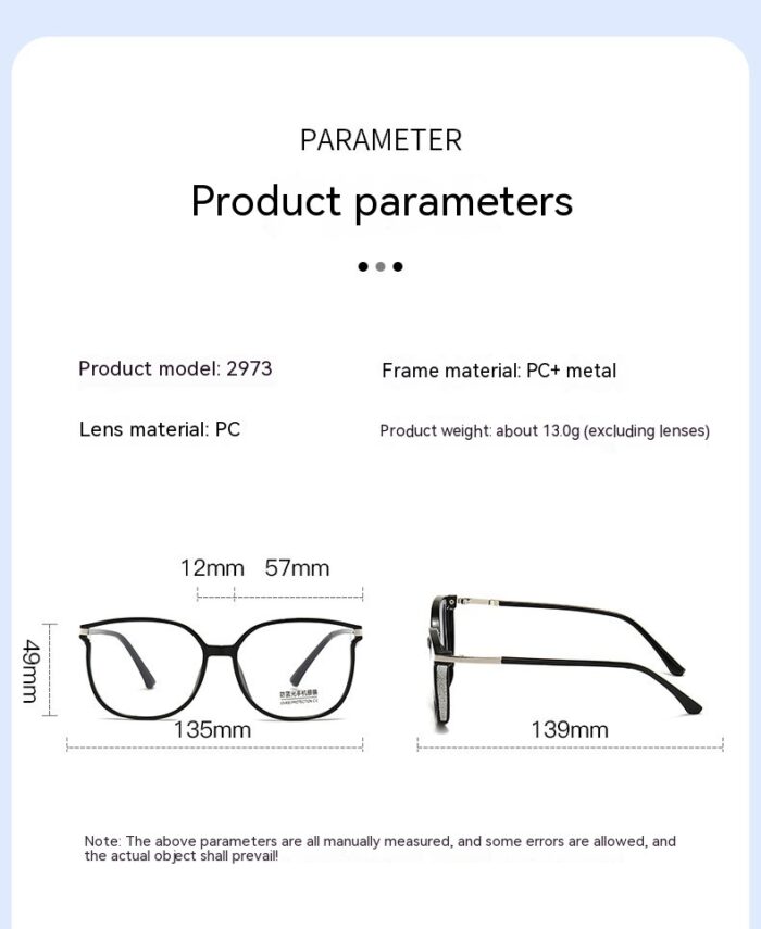 Anti-blue Light Large Frame Reading Glasses - Image 4