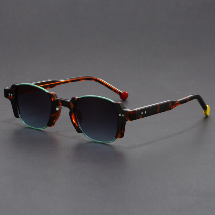 European And American Retro Pin Sun Glasses Korean Hong Kong Style Square Frame Sunglasses - Image 5