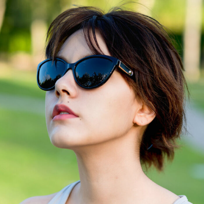 Personality Inlay Leather Polarized Sun Glasses Retro - Image 1