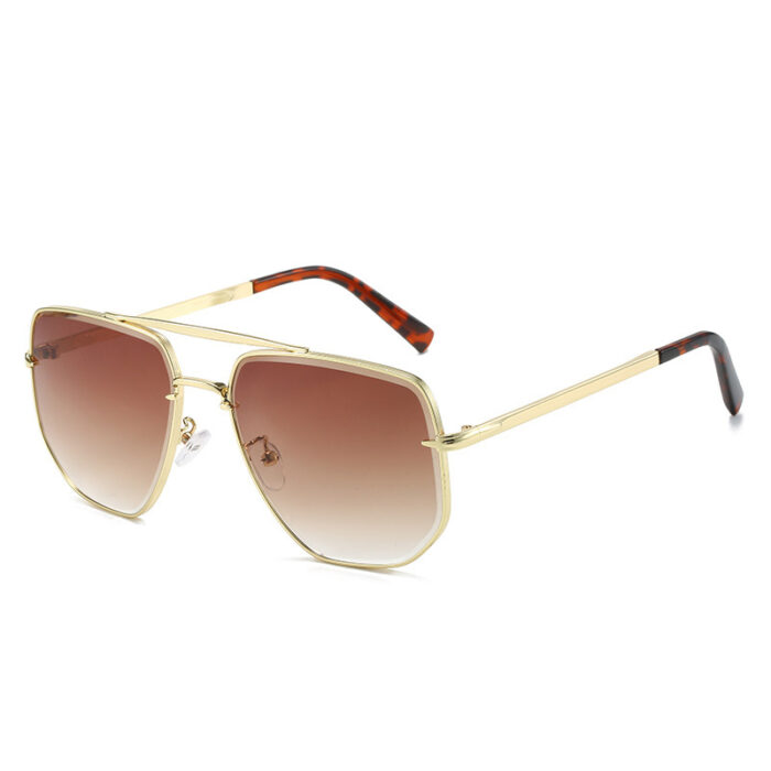 Fashion Square Metal Double Beam Sun Glasses - Image 2