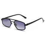 Women's Fashion Retro Small Frame Metal Sun Glasses - Image 9