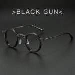Vintage Round Frame Glasses Frame Anti-Blue Ray Plain Glasses - Image 6