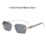 Frameless Sun Glasses Marbling Men's Sunglasses - Image 9