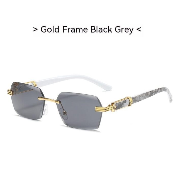 Frameless Sun Glasses Marbling Men's Sunglasses - Image 9