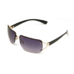 Metal Large Rim Sunglasses UV-proof Frameless Lens Sun Glasses - Image 6