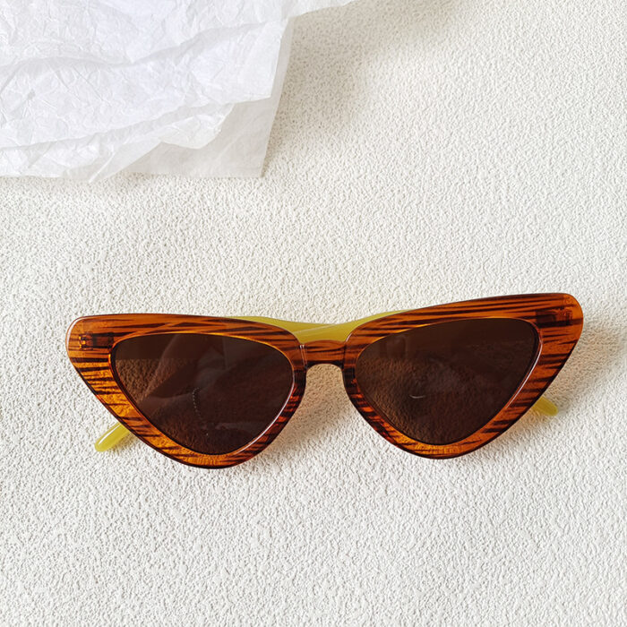 Retro Personalized Cat Eye Sunglasses Round Face High-grade Red Style Plain Face Personalized Glasses - Image 10