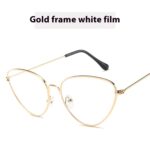 Cat's Eye Plain Glasses Retro Metal Optical Frame - Image 8
