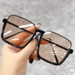 Women's Alloy Plastic Lower Semi-rimless Slimming Sun Glasses - Image 2