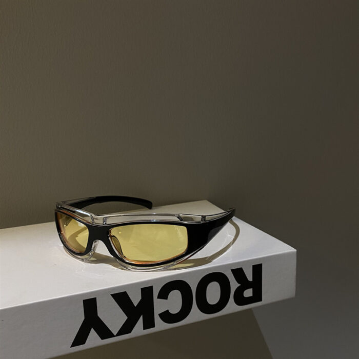 Punk Red Funny Technology Glasses Anti Sun - Image 6