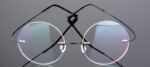 Retro Round Titanium Alloy Super Elastic Frameless  Glasses - Image 9