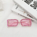 Women's Glasses Sunglasses With Diamond Small Frame Sun Vacation Beach - Image 7