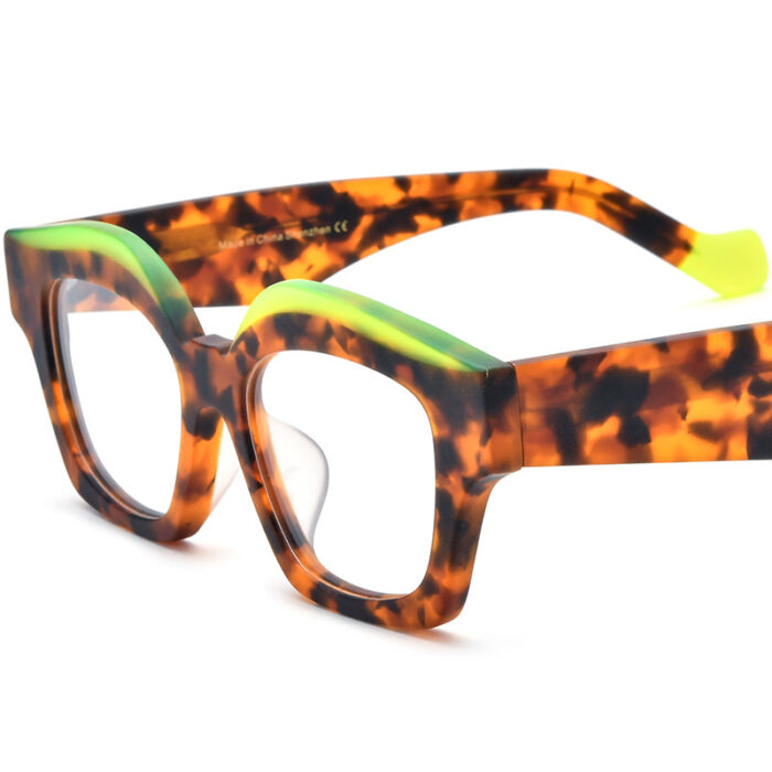 Spliced Cat Eye Board Thick Border Glasses - Image 7