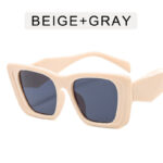 Cat's Eye Large Rim Sunglasses Retro Square Frame Sun Glasses - Image 4